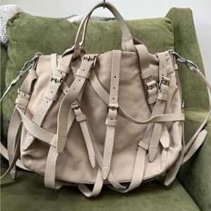 Alexander Wang Kirsten tote Strappy Women’s Bag- Neutral gray suede and leather